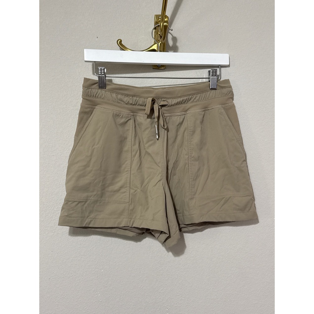 Lululemon Beyond the Studio Women's Shorts 6 Khaki Tan Athletic Hiking